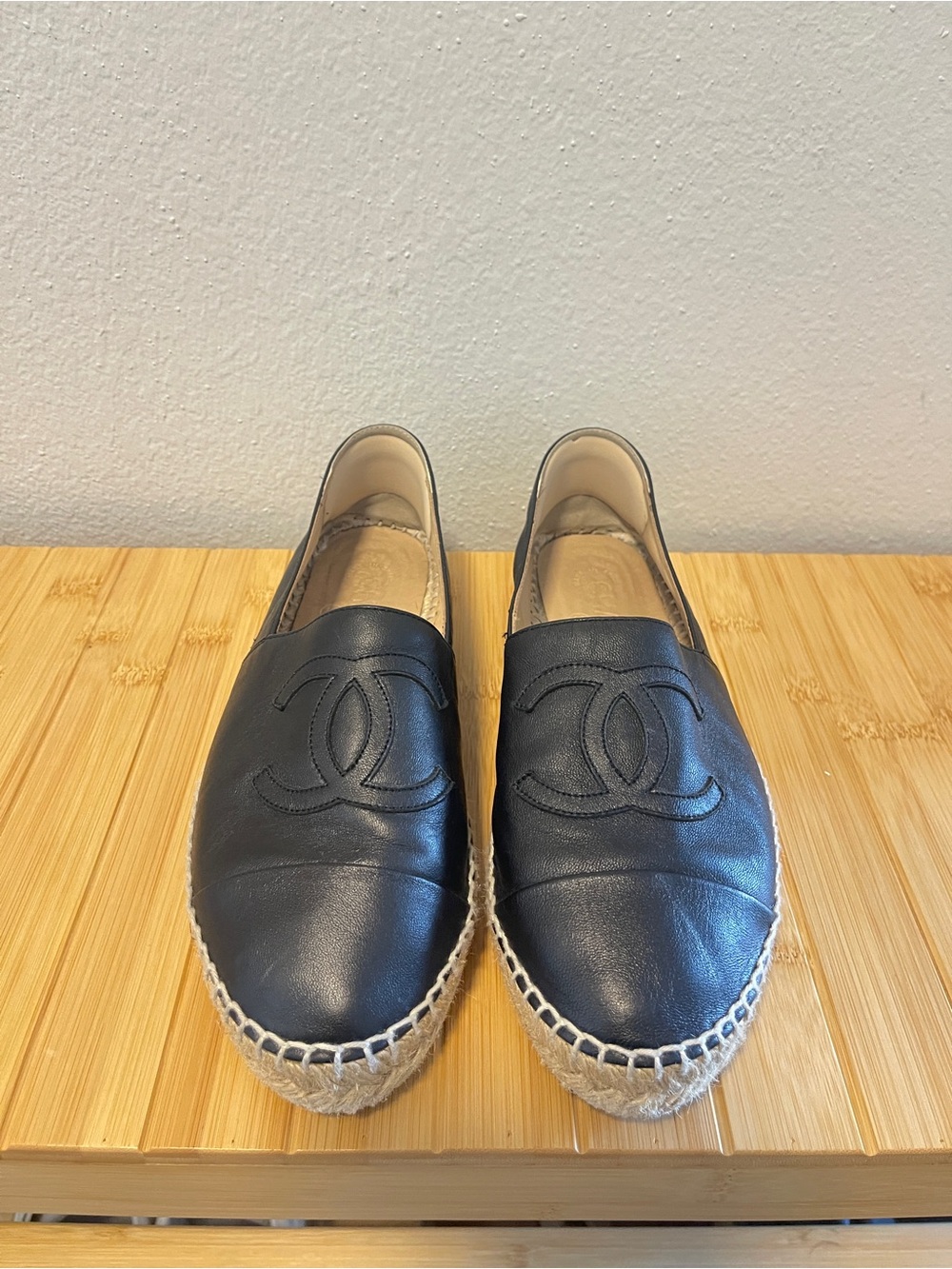 Chanel leather espadrilles